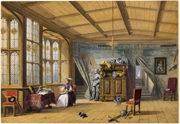 Room Leading to the Chapel, Knowle, Kent, 1869. Creator: Joseph Nash.