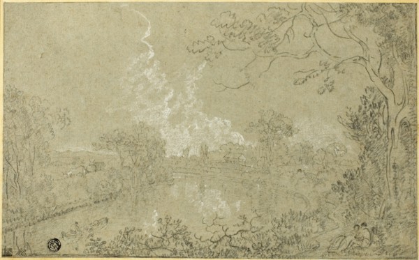 Banks of the River Dee near Eaton Hall, Cheshire, c. 1759. Creator: Richard Wilson.