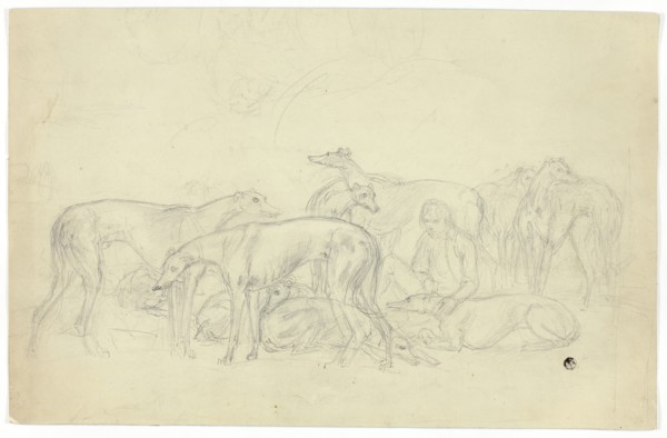 Greyhounds and Their Keeper, n.d. Creator: Sawrey Gilpin.