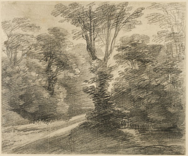 A Sunlit Path through a Wood, 1750/59. Creator: Thomas Gainsborough.