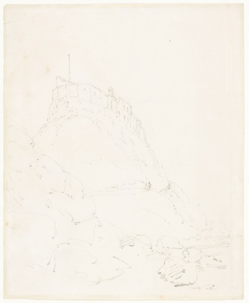 Holy Island Castle, Durham, n.d. Creator: Thomas Girtin.