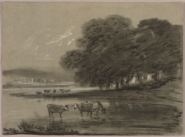 Landscape with Cows, n.d. Creators: Thomas Monro, Thomas Gainsborough.