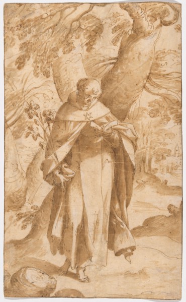 Saint Dominic Reading, c. 1573. Creator: Bartholomeus Spranger.