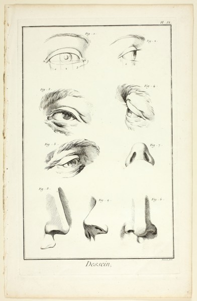 Design: Facial Anatomy from Encyclopédie, 1762/77. Creator: Benoit-Louis Prevost.