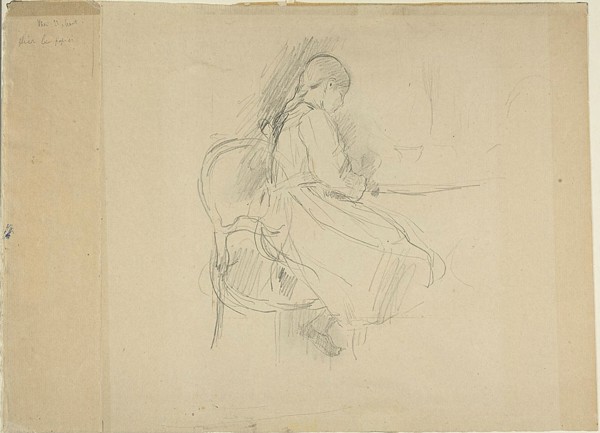 Young Girl Seated at a Table, n.d. Creator: Berthe Morisot.