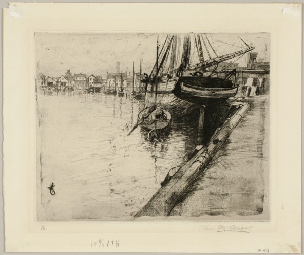Dock, New York River, n.d. Creator: Charles Frederick William Mielatz.