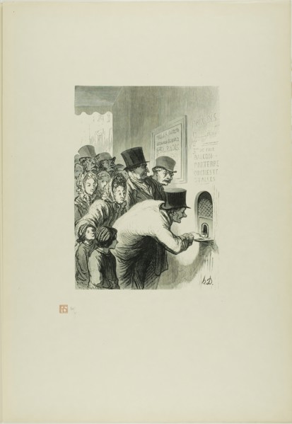 Box Office, 1862, printed 1920. Creator: Charles Maurand.