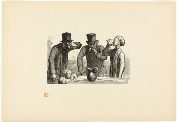 Physiology of Drinking: The Four Ages, 1862, printed 1920. Creator: Charles Maurand.