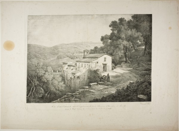 View of a Convent on the Site of the House of Horace, c. 1817. Creator: Claude Thiénon.