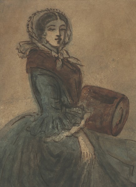 Woman with a Muff, c. 1860–1864 (?). Creator: Constantin Guys.