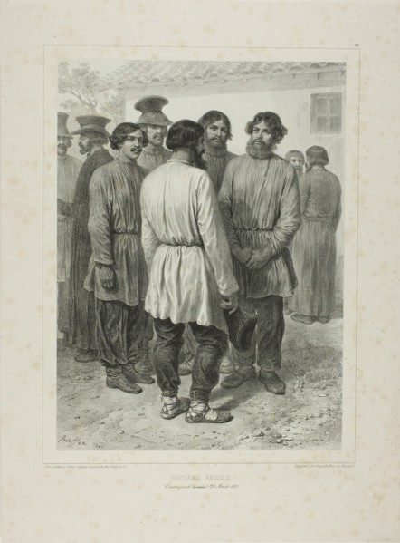 Russian Peasants, 1841. Creator: Auguste Raffet.