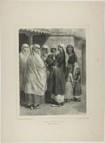 Tartar Women at the Baïdar, Crimea, August 26, 1837, 1842. Creator: Auguste Raffet.
