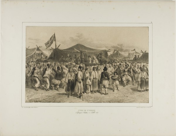 St. Pierre fair, Giourjevo, Wallachia, July 11, 1837, 1839. Creator: Auguste Raffet.