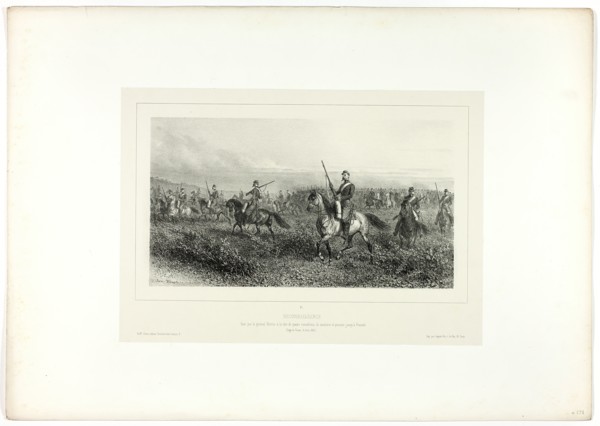 Reconnaisance, from Souvenirs d’Italie: Expédition de Rome, 1858. Creator: Auguste Raffet.