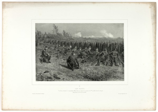 Travelling sappers, from Souvenirs d’Italie: Expédition de Rome, 1853. Creator: Auguste Raffet.