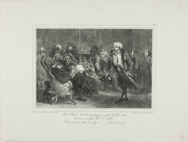 Little Aristocratic Club, July 28, 1830, 1831. Creator: Auguste Raffet.