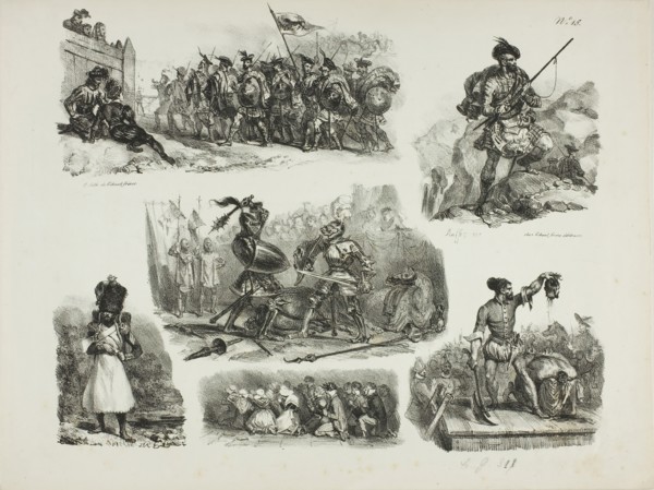 Sheet of Sketches, 1829. Creator: Auguste Raffet.