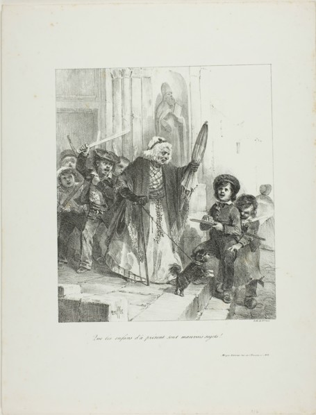 Children these days are a bad lot!, 1827. Creator: Auguste Raffet.