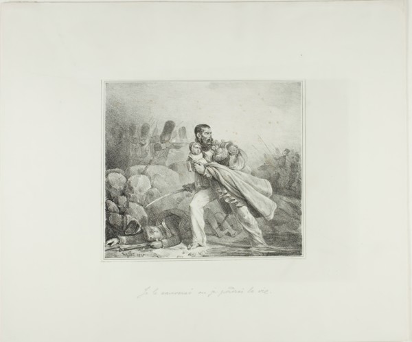 I Will Save Him or Perish, 1825. Creator: Auguste Raffet.