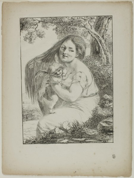 Cupid and a Young Woman, 1817. Creator: Vivant Denon.