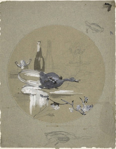 Design for a China Plate, c. 1882. Creator: Eugene Carriere.