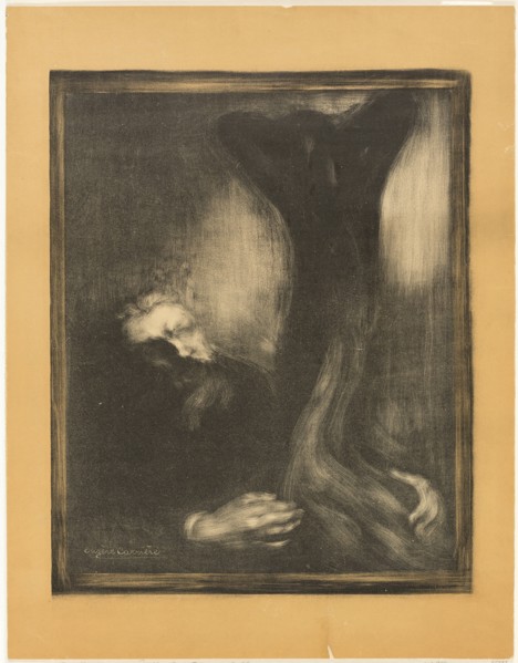 Rodin Sculpting, 1900. Creator: Eugene Carriere.