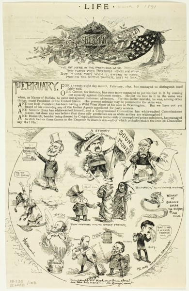 Sherman, published March 5, 1891. Creator: F. G. Atwood.