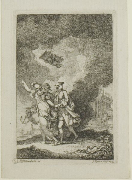 Plate from, Nella Venuta, 1764. Creator: Franz Edmund Weirotter.