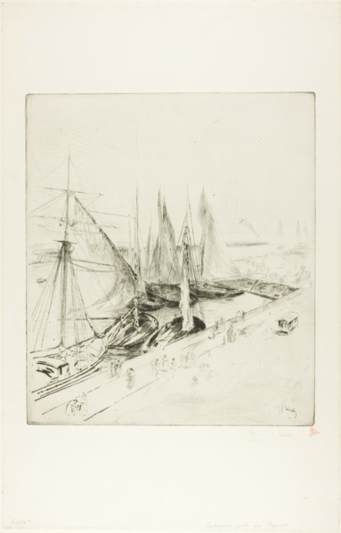 Fishing Boats of Tréport, 1903. Creator: Gustave Leheutre.