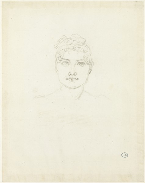 Sketch of a Woman's Head, c. 1810. Creator: Jacques-Louis David.