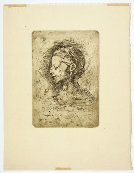 Female Head, 1860. Creator: Jean-Baptiste Carpeaux.