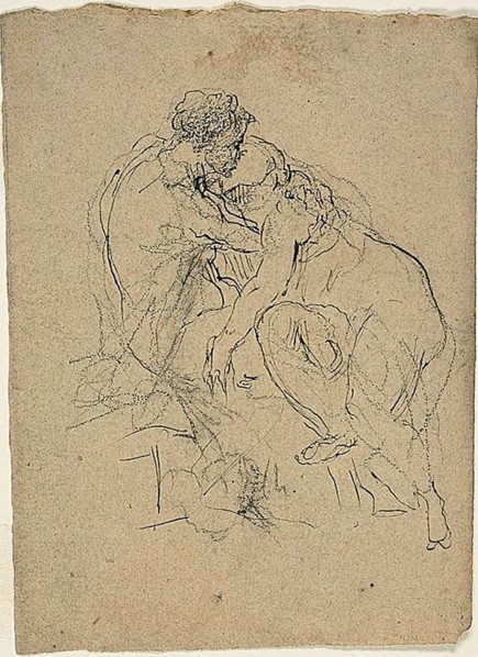 Seated Couple Embracing, n.d. Creator: Jean-Baptiste Carpeaux.