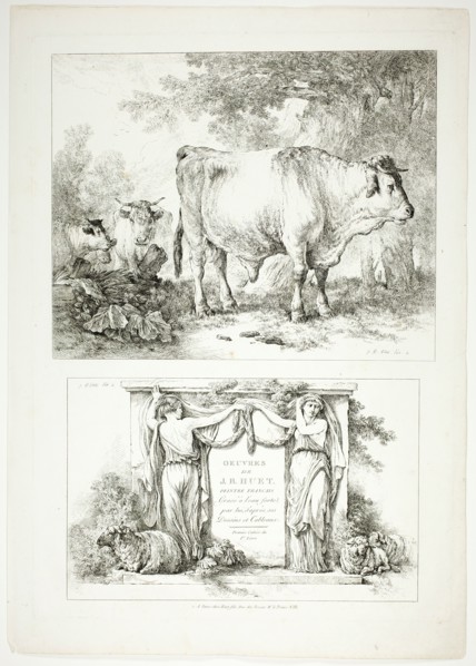 Plate One of 38 from Oeuvres de J. B. Huet, 1796–99. Creator: Jean Baptiste Marie Huet.