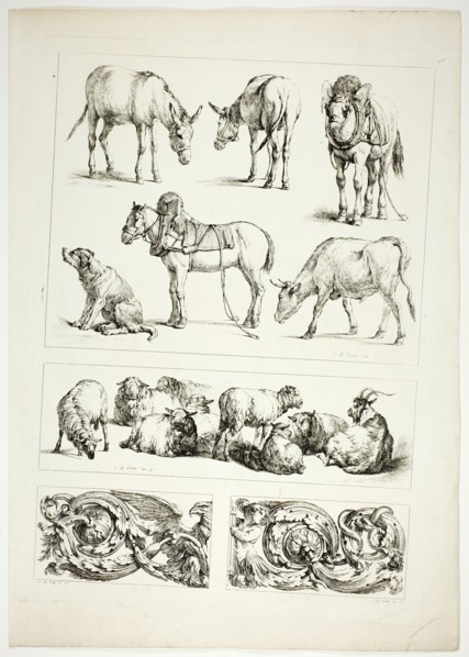 Plate fifteen of 38 from Oeuvres de J. B. Huet, 1796–99. Creator: Jean Baptiste Marie Huet.