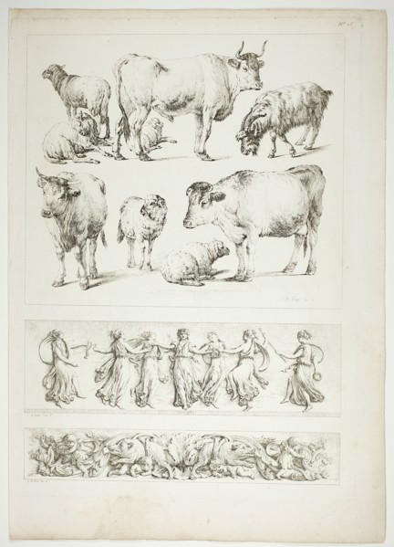 Plate 26 of 38 from Oeuvres de J. B. Huet, 1796–99. Creator: Jean Baptiste Marie Huet.