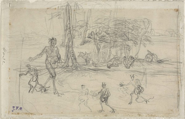The Devil Sowing, 1848/52. Creator: Jean Francois Millet.