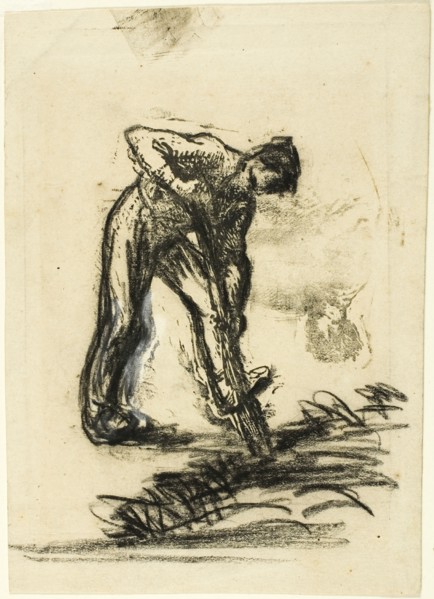 Peasant Digging, 1863. Creator: Jean Francois Millet.