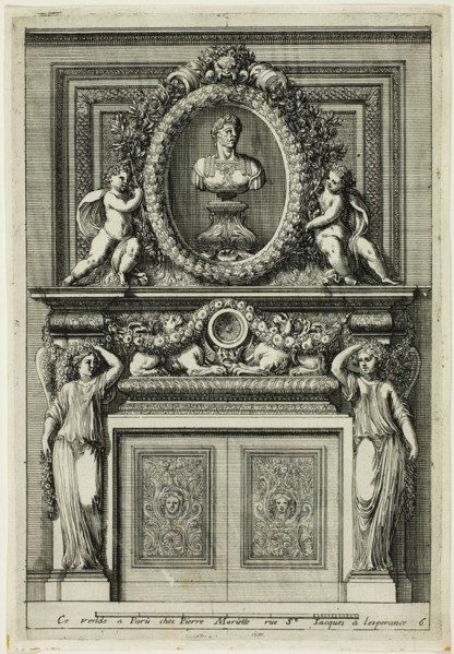 Chimneys in the Italian Manner, c. 1665. Creator: Jean le Pautre.