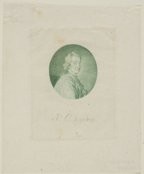 John Dryden, n.d. Creator: Jean-Baptiste de Grateloup.