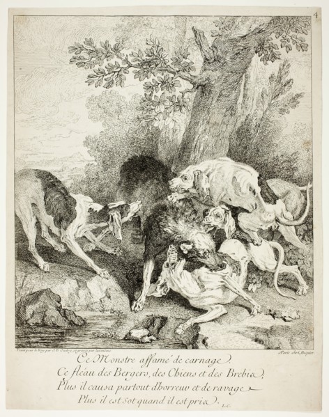 The Wolf at Bay, n.d. Creator: Jean-Baptiste Oudry.