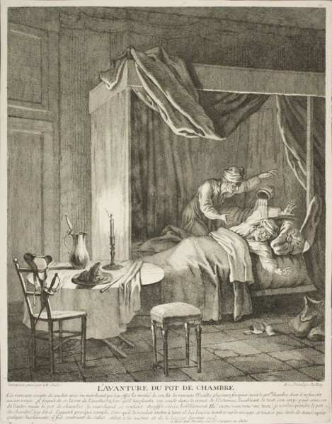 The Adventure of the Chamber Pot, plate four from Scènes du Roman Comique, n.d. Creator: Jean-Baptiste Oudry.
