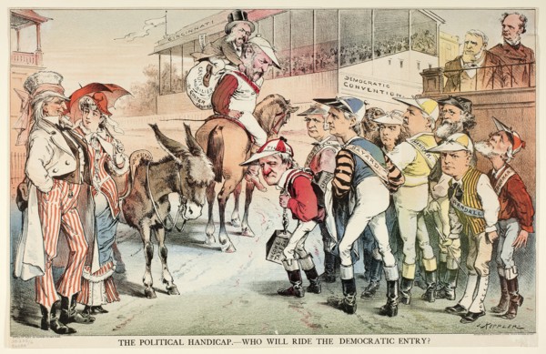 The Political Handicap, from Puck, n.d. Creator: Joseph Keppler.