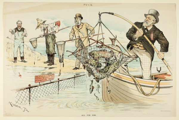 All for Him, published October 26, 1892. Creator: Joseph Keppler.