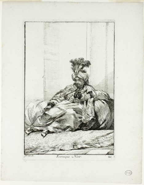 Eunuque Noir, plate 21 from Caravanne du Sultan à la Mecque, 1748. Creator: Joseph-Marie Vien the Elder.