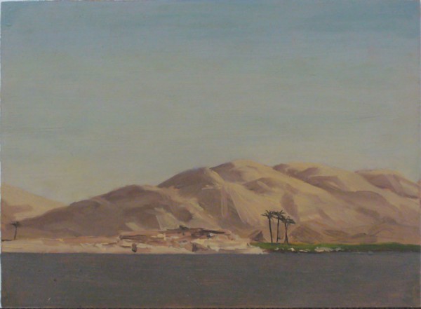 Four Palms on Verdant Field Near Nile, January 4, 1876. Creator: Lockwood de Forest.