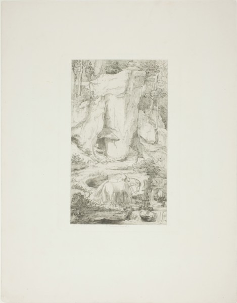 A Hermit Leading his Horse to Water, 1840. Creator: Moritz von Schwind.