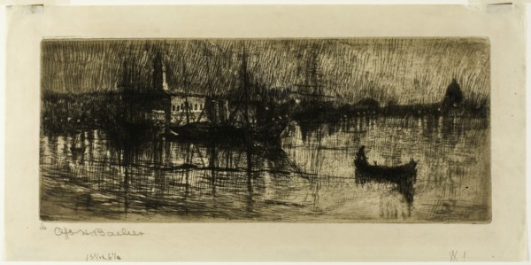 Rainy Night, 1880/ 1882. Creator: Otto Henry Bacher.