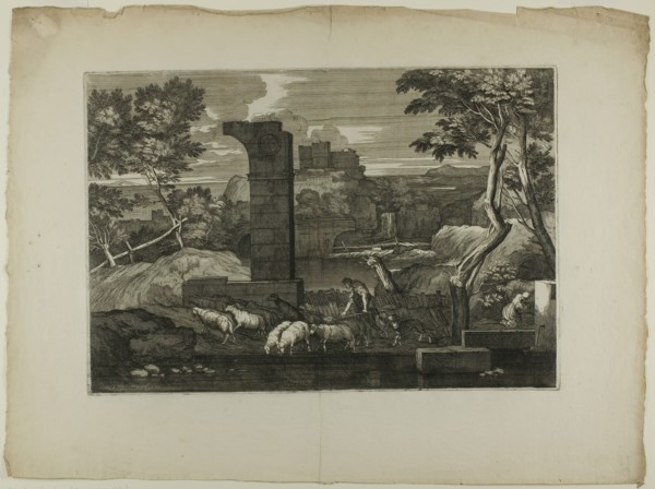 Landscape with a Shepherd and His Flock, 1668–71. Creator: Sébastien Bourdon.