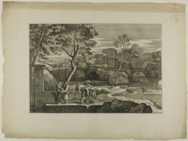 The Good Samaritan Takes the Wounded Man from his Donkey, 17th century. Creator: Sébastien Bourdon.