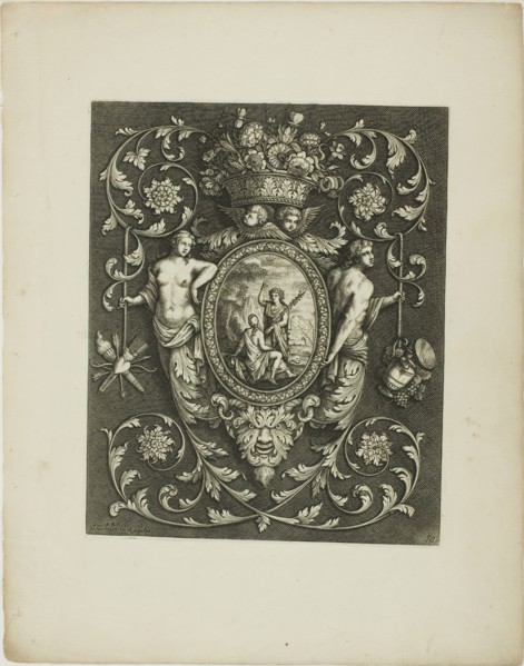Plate Ten, from A New Book of Ornaments, 1704. Creator: Simon Gribelin.